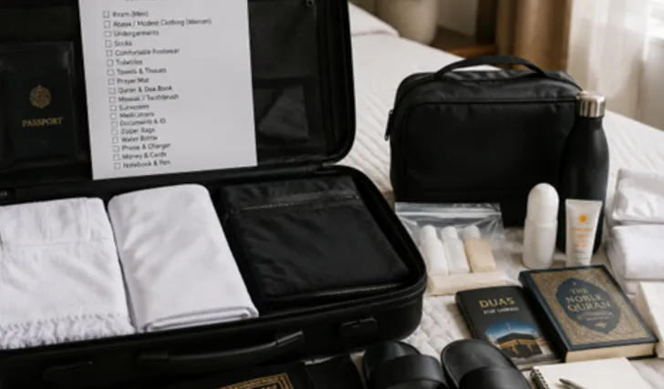 Visit 'What to pack for Umrah: Complete checklist?' Post for full Detail